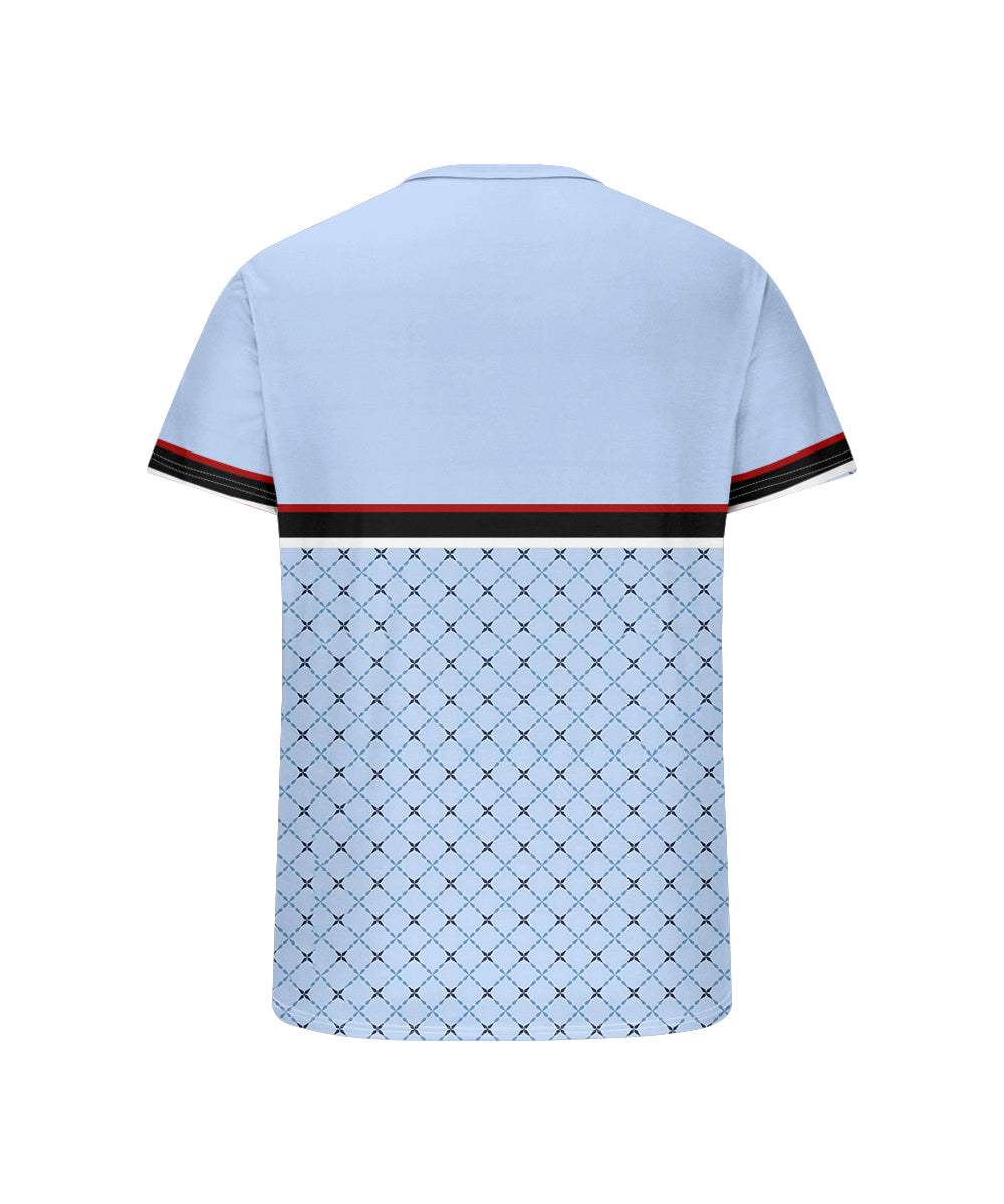 Big & Tall Blue Striped Graphic T-Shirt for big men view 5
