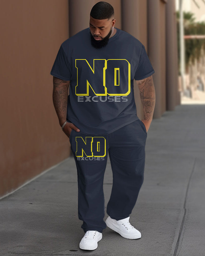 Big & Tall Graphic T-Shirt Pants Set for big men view 1
