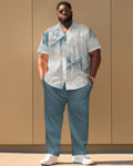 Big & Tall Geometric Striped Graphic Jeans for big men view 1