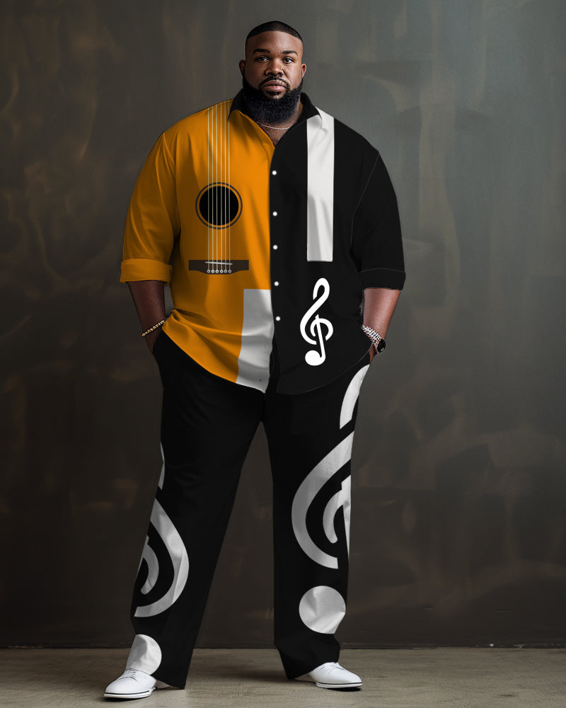 Big & Tall Graphic Shirt Pants Set for big men view 1