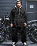 Big & Tall Streetwear Hoodie Sweatpants Set for big men view 1