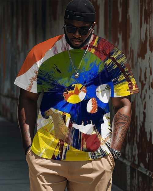 Big & Tall Graphic Graffiti Streetwear T-Shirt for big men