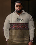 Big & Tall Colorblock T-Shirt Pants Set for big men view 2