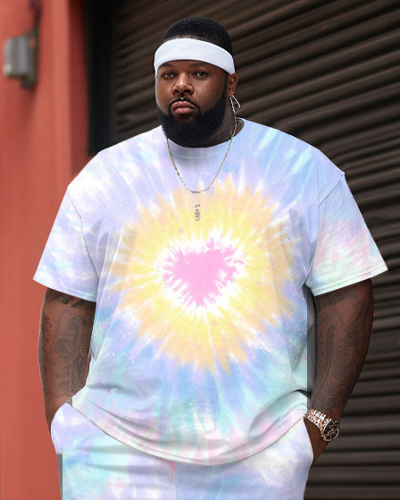 Big & Tall Colorblock Graffiti Two-piece Set for big men view 2