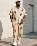 Big & Tall Graphic T-Shirt Pants Set for big men view 1