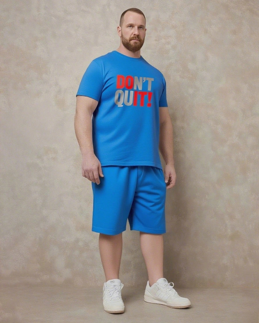 Big & Tall Graphic Streetwear Two-piece Set for big men view 7