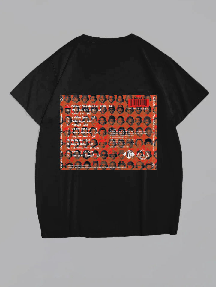 Big & Tall Black Graphic T-Shirt for big men view 2