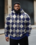 Big & Tall Plaid Hoodie for big men
