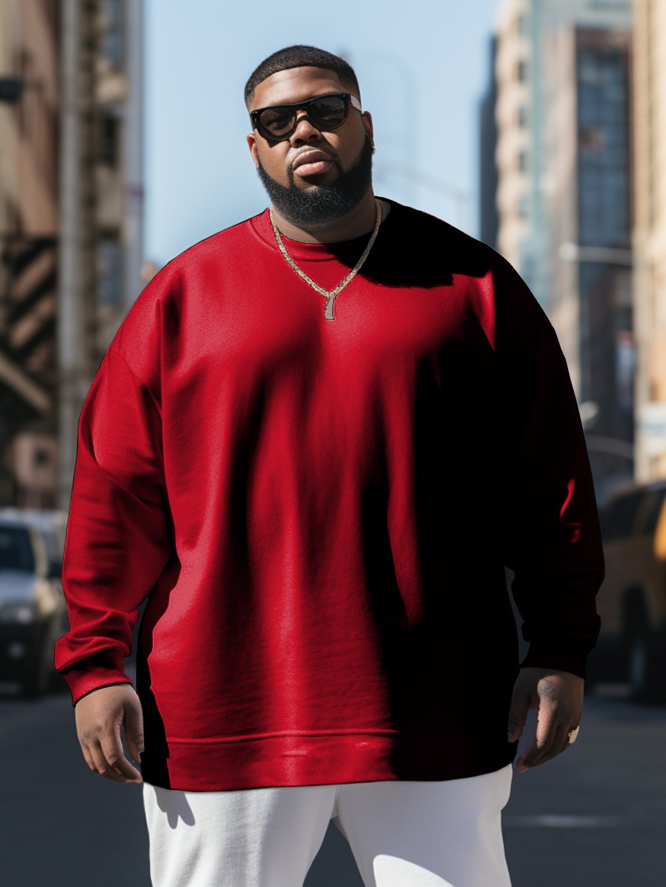 Big & Tall Solid Color Streetwear Men's Clothing for big men view 6