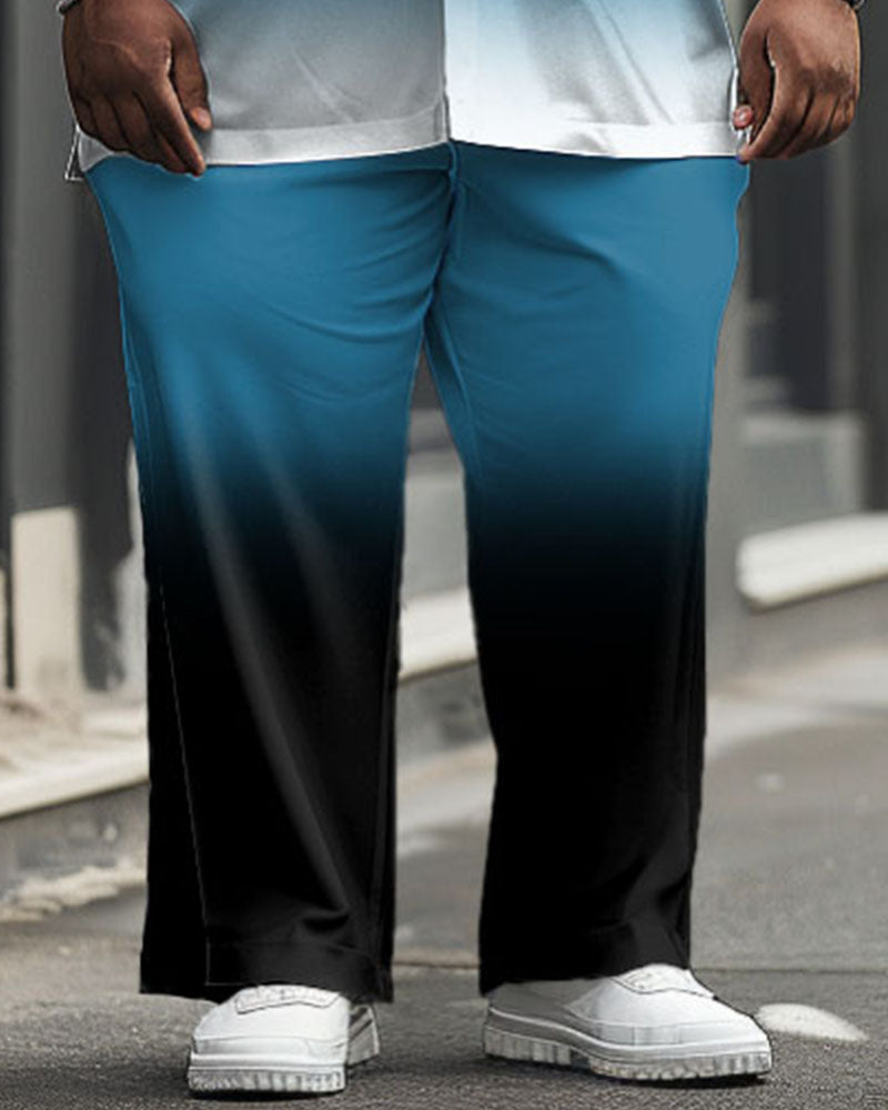 Big & Tall Gradient Graphic Business Casual Jeans for big men view 3