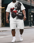Big & Tall Graphic T-Shirt Shorts Set for big men view 1