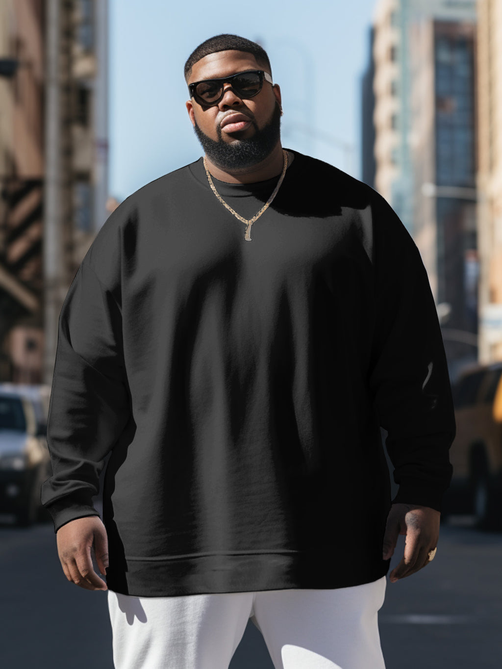 Big & Tall Solid Color Streetwear Men's Clothing for big men view 9