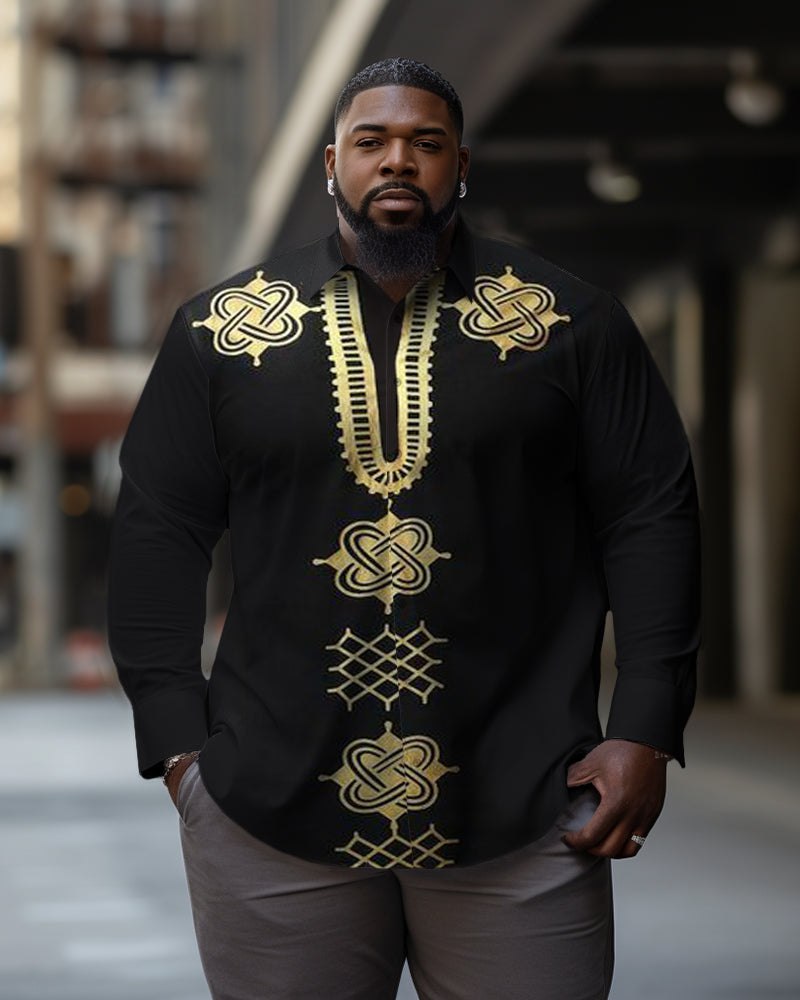Big & Tall Black Denim Graphic Jeans for big men