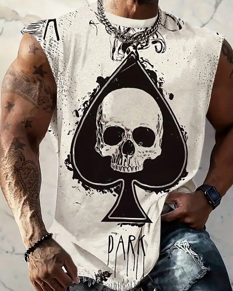 Big & Tall Beige Graphic Streetwear Men's Clothing for big men view 3