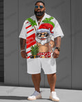 Big & Tall Hawaiian T-Shirt Shorts Set for big men view 1