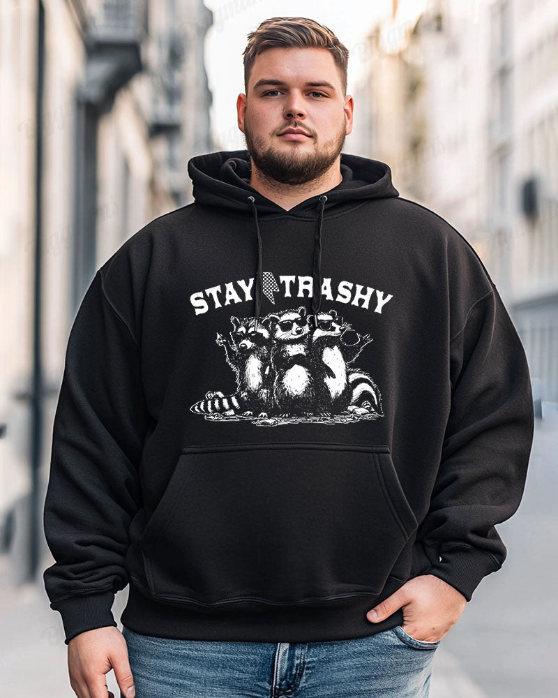 Big & Tall Graphic Hoodie Sweatpants Set for big men view 4