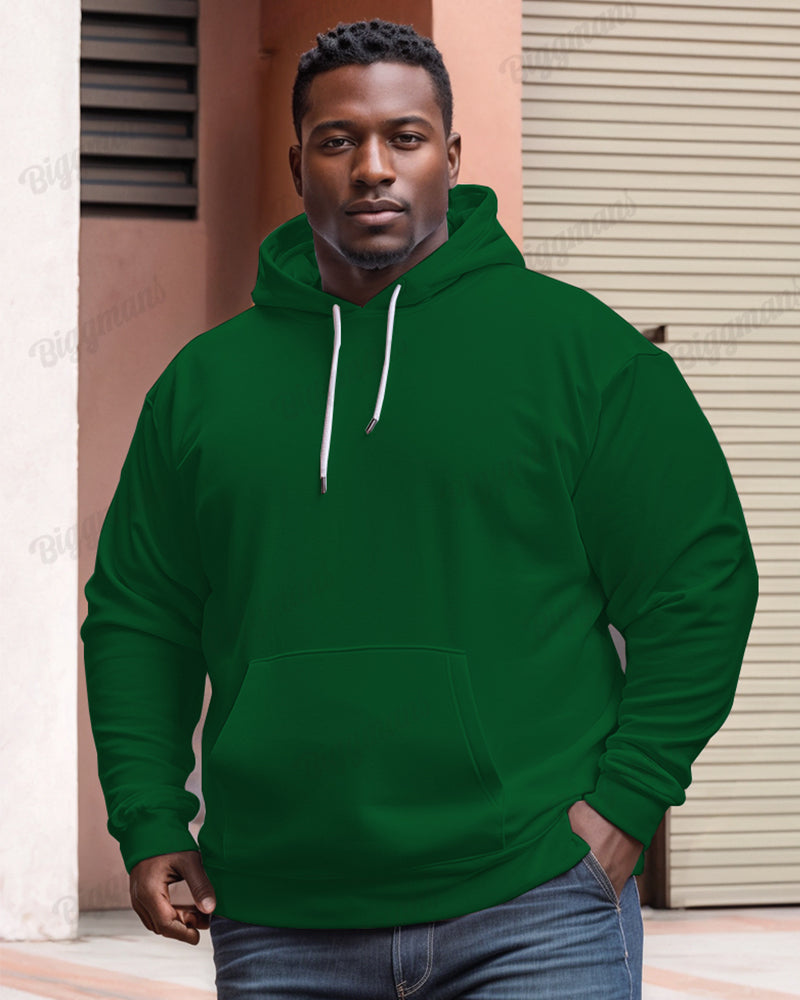 Big & Tall Solid Color Hoodie for big men view 10