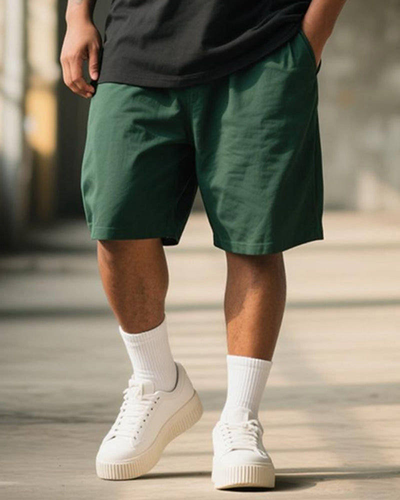 Big & Tall Graphic Streetwear T-Shirt Shorts Set for big men view 3