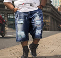 Big & Tall Blue Denim Graffiti Jeans for big men view 1