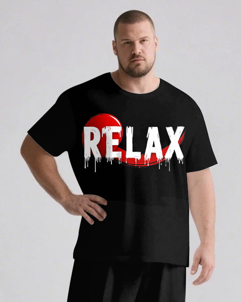 Big & Tall Streetwear T-Shirt Pants Set for big men view 4