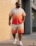 Big & Tall Gradient T-Shirt Shorts Set for big men view 1