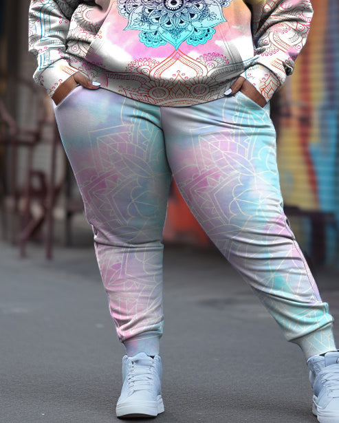 Big & Tall Gradient Hoodie Sweatpants Set for big men view 3