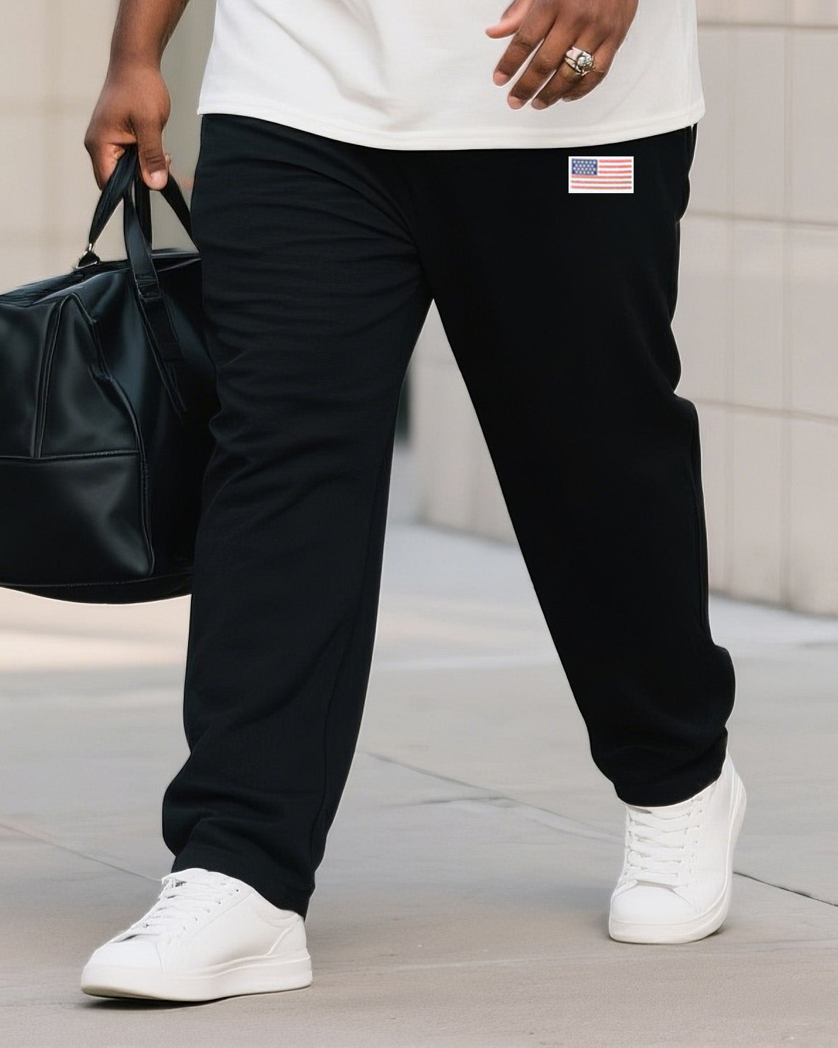Big & Tall Streetwear Two-piece Set for big men view 3