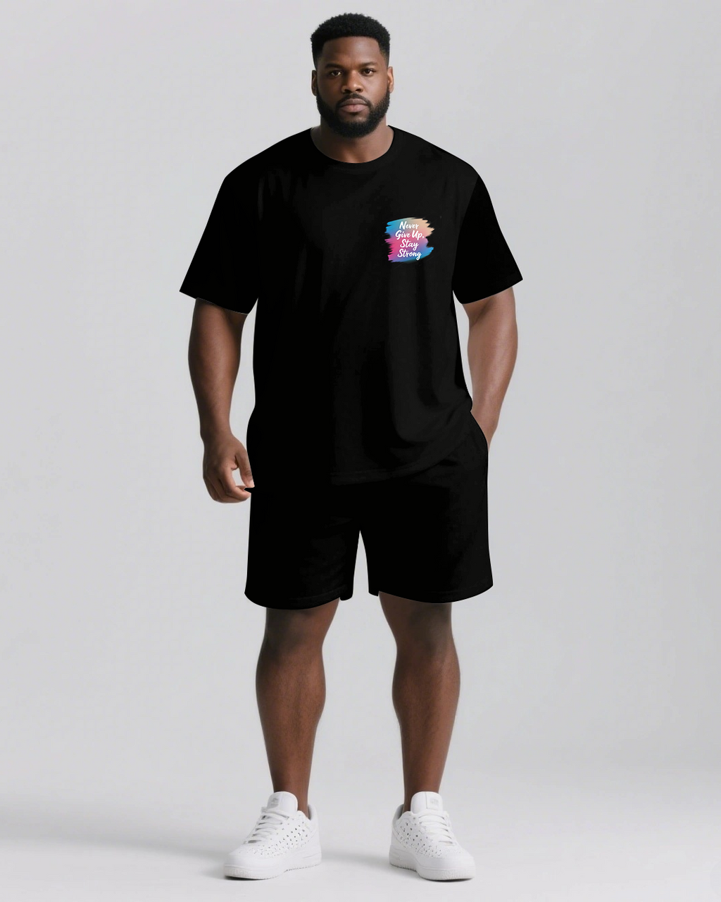 Big & Tall Graphic Two-piece Set for big men view 2