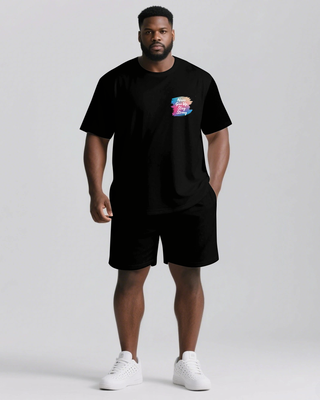 Big & Tall Graphic Two-piece Set for big men view 2