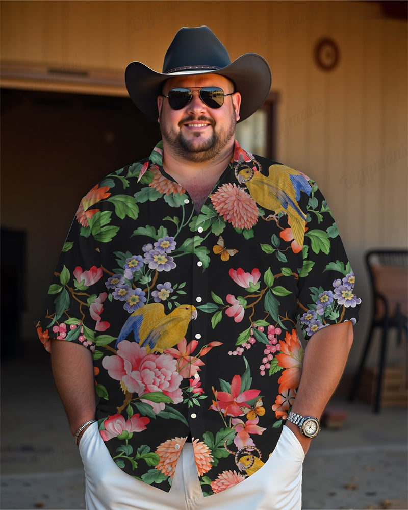 Big & Tall Streetwear Long Sleeve Shirt for big men view 2