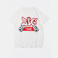 Big & Tall White Graphic Streetwear T-Shirt for big men view 2