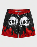 Big & Tall Graphic Skull T-Shirt Shorts Set for big men