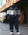 Big & Tall Colorblock Hoodie Sweatpants Set for big men view 1