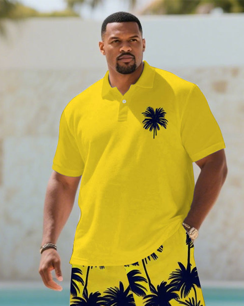 Big & Tall Yellow Graphic Jeans for big men view 2