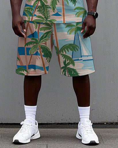 Big & Tall Hawaiian Two-piece Set for big men view 3