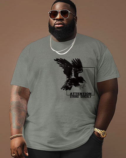 Big & Tall Graphic Streetwear Two-piece Set for big men view 3