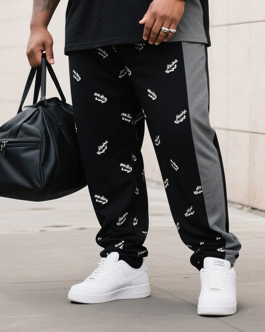 Big & Tall Streetwear Two-piece Set for big men view 3