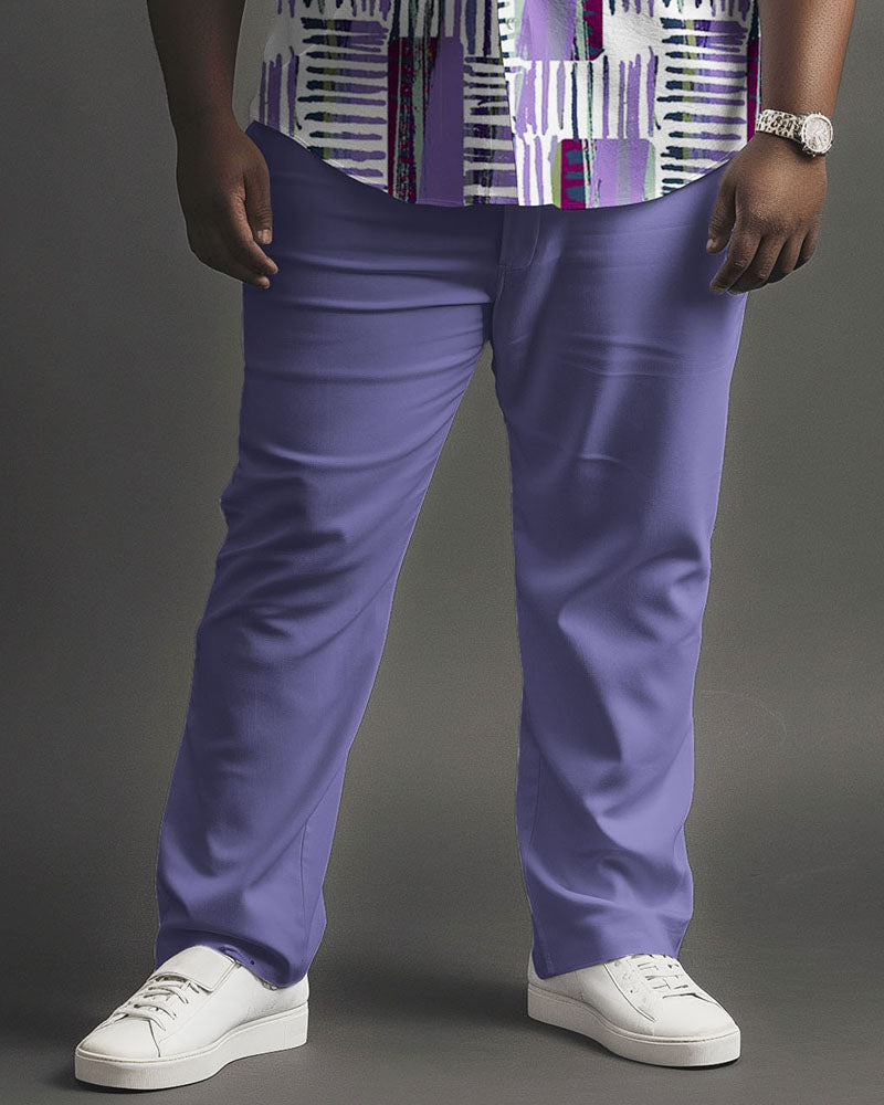 Big & Tall Graphic Graffiti T-Shirt Pants Set for big men view 3