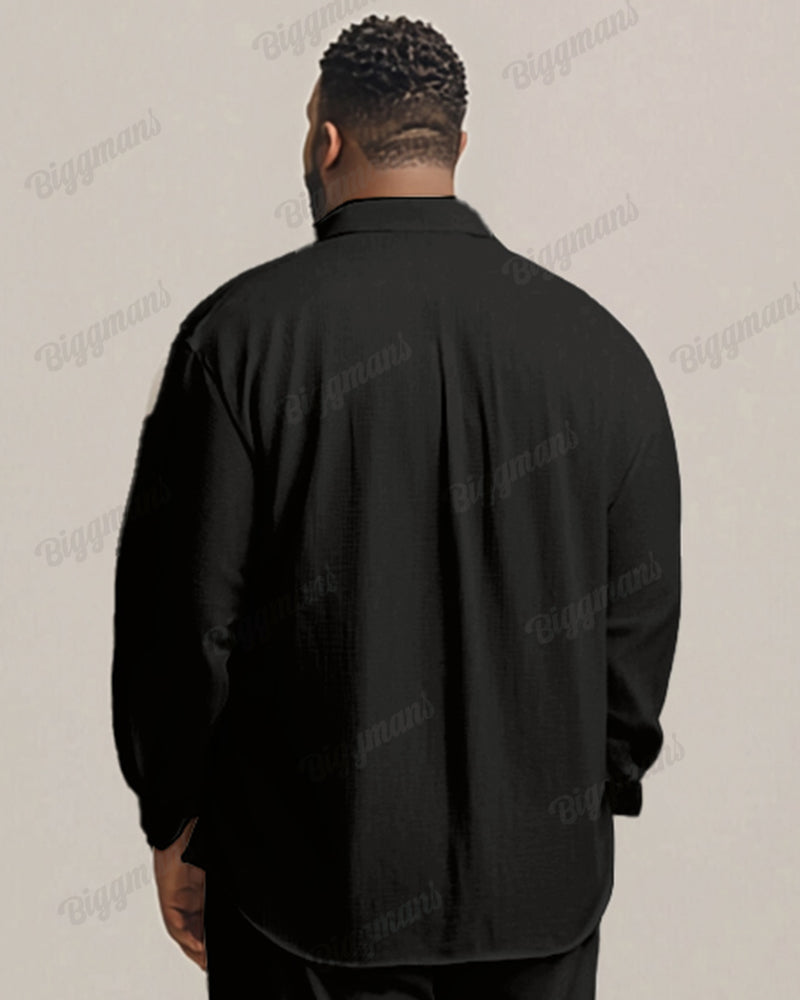 Big & Tall Graphic Long Sleeve Shirt for big men view 2