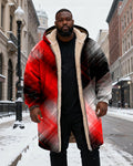 Big & Tall Black Red Gradient Hoodie for big men view 2