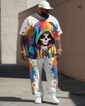 Big & Tall Graphic Graffiti Hoodie Sweatpants Set for big men view 1