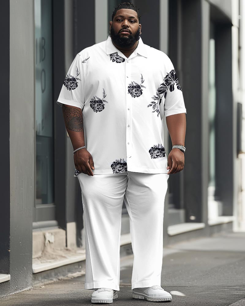Big & Tall Graphic Floral Business Casual Jeans for big men view 1