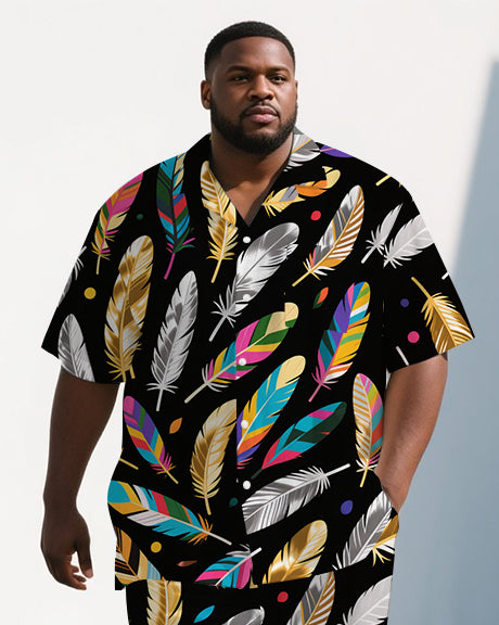 Big & Tall Streetwear T-Shirt Pants Set for big men view 2