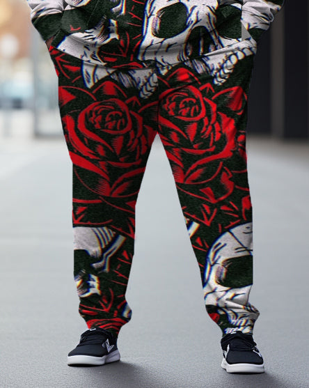 Big & Tall Graphic Graffiti Hoodie Sweatpants Set for big men view 3