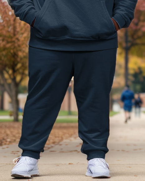 Big & Tall Graphic Hoodie Sweatpants Set for big men view 3