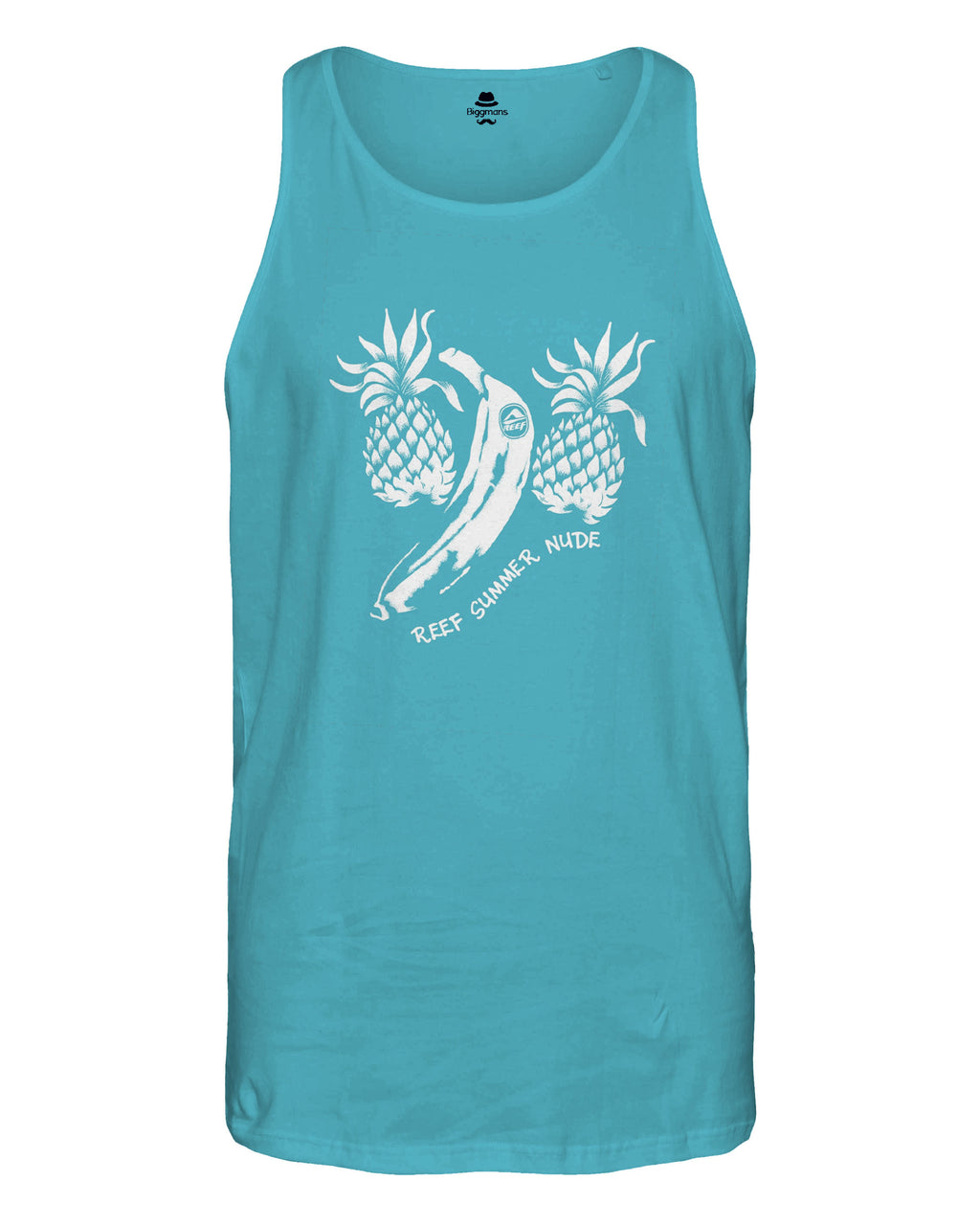 Big & Tall Blue Graphic Tank Top for big men view 2