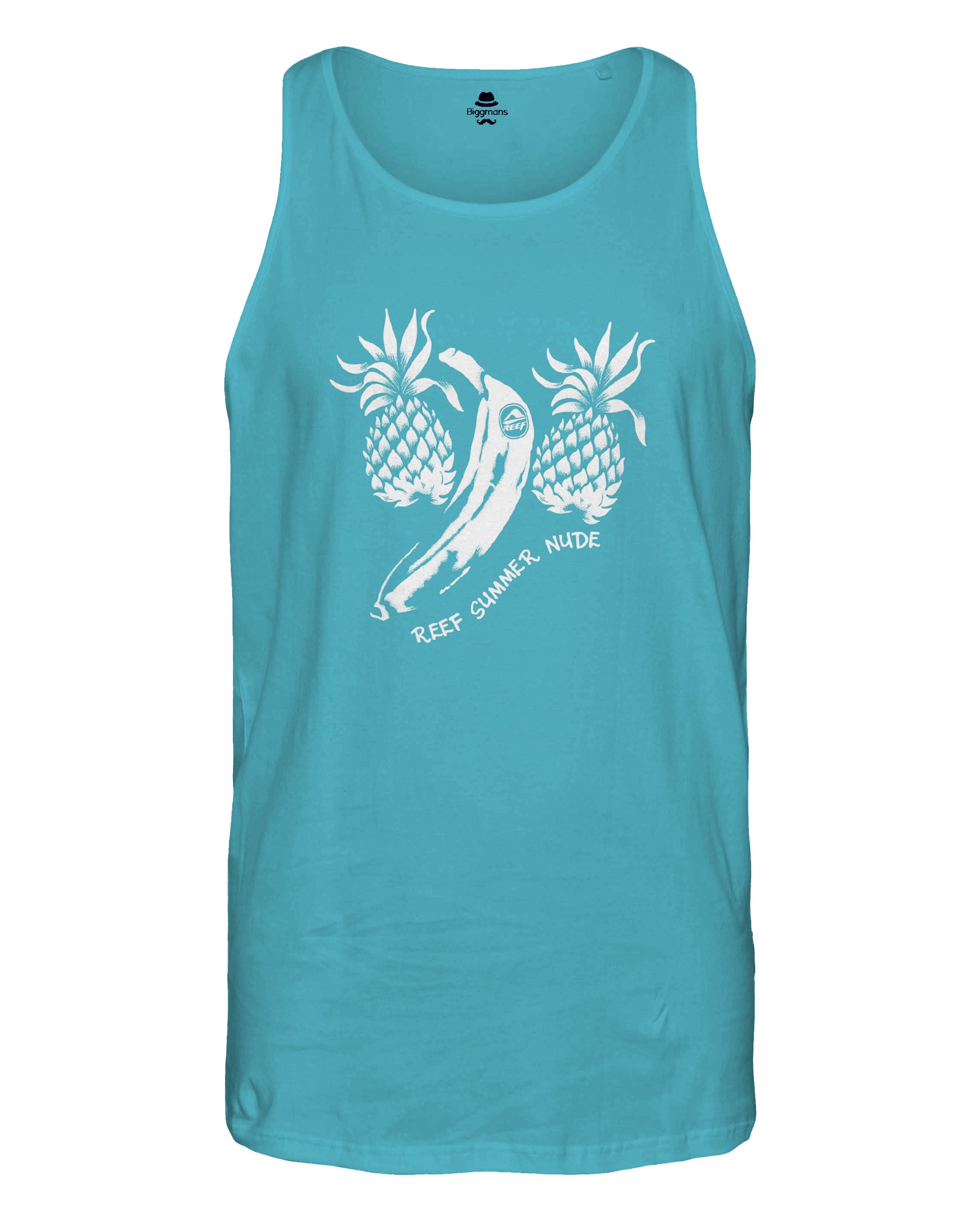 Big & Tall Blue Graphic Tank Top for big men view 2