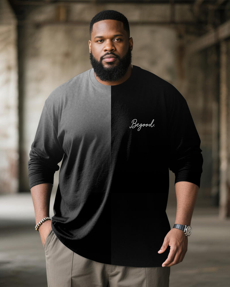 Big & Tall Gradient Graphic T-Shirt for big men view 3