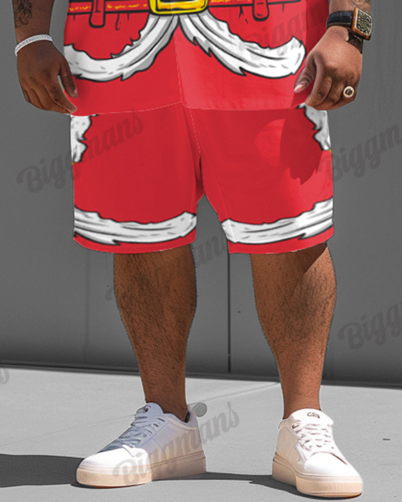 Big & Tall Streetwear T-Shirt Shorts Set for big men view 5
