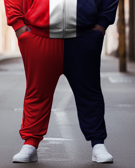 Big & Tall Colorblock Hoodie Sweatpants Set for big men view 3